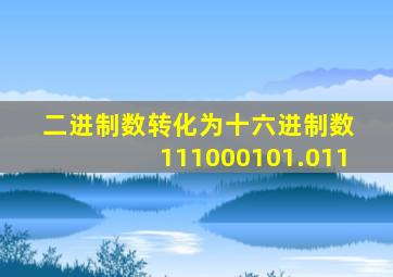 二进制数转化为十六进制数 111000101.011